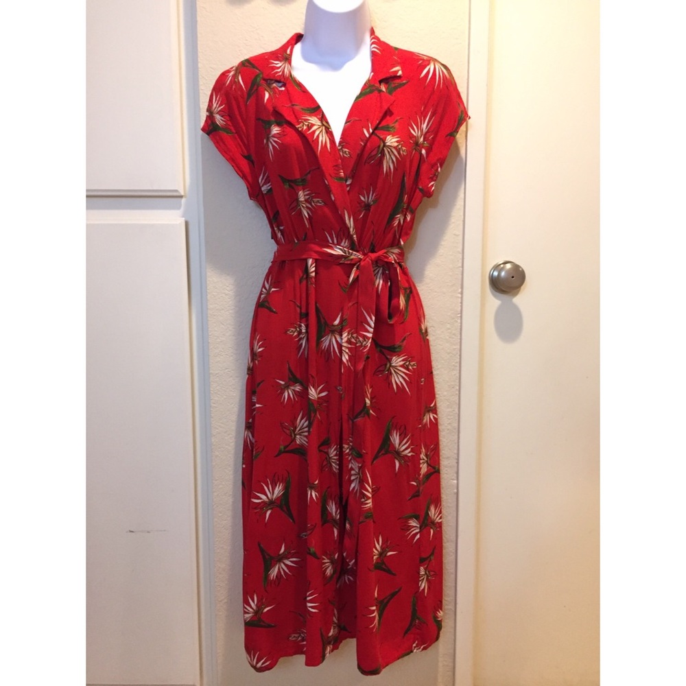 F21 Red Wrap Dress